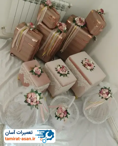 تزیین چمدان عروس و داماد