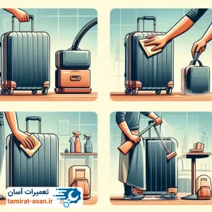 طریقه شستن چمدان