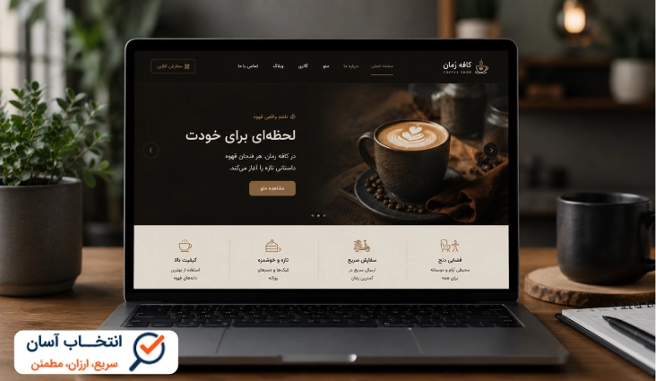 نمونه کار طراحی سایت کافی شاپ