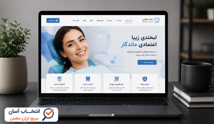 نمونه کار طراحی سایت دندانپزشکی