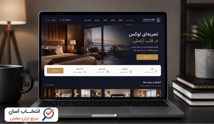 نمونه کار طراحی سایت هتل